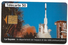 Telecarte F627 Guyane Ariane Espace 50 Unités GEM - 1996