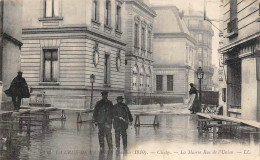 Clichy        92         Inondation De 1910  . La Mairie Et Rue De L'Union   N° 45    (voir Scan) - Clichy