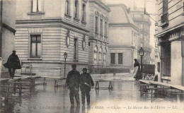 Delcampe - Clichy        92         Inondation De 1910  . La Mairie Et Rue De L'Union   N° 45    (voir Scan) - Clichy