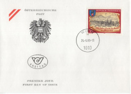 Austria Osterreich 1989 FDC 650 Jahre Stadt St. Andrä Im Leventtal, Canceled In Wien - FDC