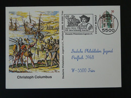 Entier Postal Stationery Card Christophe Colomb Columbus Trier Allemagne Germany 1992 Ref 100157 - Christophe Colomb