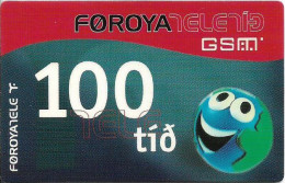 Faroe - Smiling Face, Exp. 31.08.2003, GSM Refill 100Kr, Used - Faroe Islands