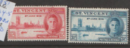 St  Vincent  1946  SG 160-1  Victory    Mounted Mint - St.Vincent (...-1979)