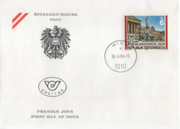 Austria Osterreich 1989 FDC 100 Jahre Inter-Parliamentary Union Interparlamentarische Union Parliament, Canceled In Wien - FDC