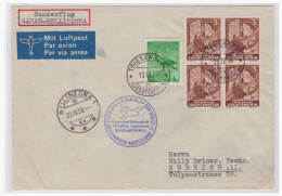 Liechtenstein (001087) Brief Mit MNR 147, 156, Gelaufen Mit Sonderflug Aarau- Bellinzona ANK Am 23.9.1938 - Lettres & Documents