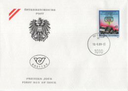 Austria Osterreich 1989 FDC 33 Internationaler Kongress Fur Qualitatssicherung EOQC Congress For Quality Assurance, Wien - FDC