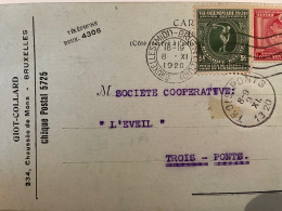 Carte Commerciale De Giot-Collard Avec Timbres VII Olympiades D’Avees 1920. - Other & Unclassified