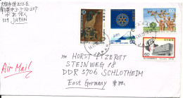 Japan Cover Sent Air Mail To Germany 14-6-1990 Topic Stamps - Briefe U. Dokumente