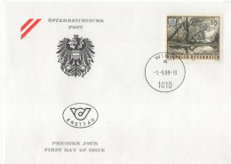 Austria Osterreich 1989 FDC Naturschonheiten, Prater Lusthauswasser, Canceled In Wien - FDC