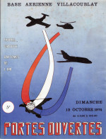 Portes Ouvertes Base Aérienne 107 De Villacoublay 1974 - Présentation De La Base + Programme Aérien - Aviazione