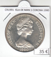 CR1991 MONEDA ISLA DE MAN 1 CORONA 1980 PLATA - Altri & Non Classificati