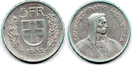 MA 29102 / Suisse - Schweiz - Switzerland  5 Francs 1932 B TTB - Altri & Non Classificati