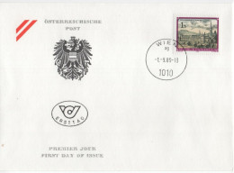 Austria Osterreich 1989 FDC Stifte Und Klöster, Zisterzienserabtei Mehrerau, Vorarlberg, Canceled In Wien - FDC