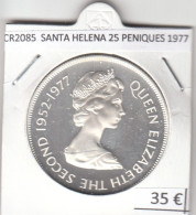 CR2085 MONEDA SANTA HELENA 25 PENIQUES 1977 PLATA - St. Helena