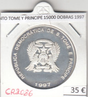 CR2086 MONEDA SANTO TOME Y PRINCIPE 15000 DOBRAS 1997 PLATA - Sao Tome And Principe