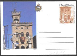 San Marino/Saint Marin: Intero, Stationery, Entier, Palazzo Pubblico, Public Building, Bâtiment Public - Madonne