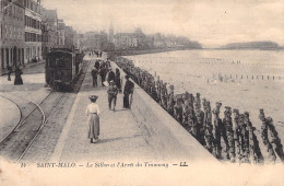 FRANCE - Saint Malo - Le Sillon Et L'arret Du Tramway - Carte Postale Ancienne - Saint Malo