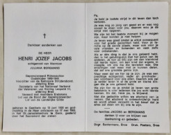 Rijkswachter Henri Jozef Jacobs ° Geetbets 1920 En † Genk 1993 X Julian Bergmans - Religion & Esotérisme