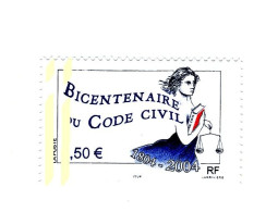 Bicentenaire Du Code Civil YT 3644a Avec 2 Bandes Phospho à Gauche Et à Cheval. Superbe, Voir Le Scan. Cote YT : 30 €. - Unused Stamps