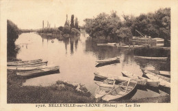 Belleville Sur Saône * Vue Sur Les Iles * Bateaux * Péniche - Belleville Sur Saone