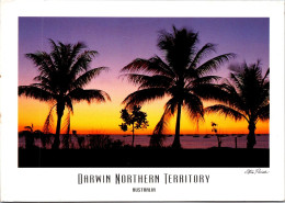 5-12-2023 (1 W 21)  Australia - NT - Darwin And Palm Trees Sunset (posted With Bird Stamp) - Arbres