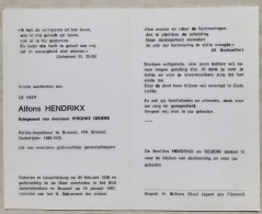 Politie Alfons Hendrikx ° Leopoldsburg 1920 En † Brussel 1987 X Virginie Geuens - Religion & Esotérisme