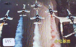 TELECARTE JAPON * MILITAIRY AVION  (645)  Flugzeuge * Airplane * Aeroplano * PHONECARD JAPAN * ARMEE * LEGER VLIEGTUIG - Army