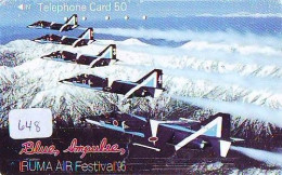 TELECARTE JAPON * MILITAIRY AVION  (648)  Flugzeuge * Airplane * Aeroplano * PHONECARD JAPAN * ARMEE * LEGER VLIEGTUIG - Leger