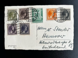 LUXEMBURG 1939 POSTCARD LUXEMBOURG VILLE TO HANNOVER 05-07-1939 LUXEMBOURG - Cartas & Documentos