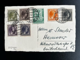 LUXEMBURG 1939 POSTCARD LUXEMBOURG VILLE TO HANNOVER 05-07-1939 LUXEMBOURG - Covers & Documents