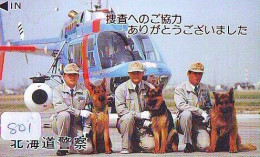 Télécarte Japon Hélicoptère * Telefonkarte Japan * Hubschrauber (801) HELICOPTER * CHOPPER * HELICÓPTERO * HELICOPTER * - Aviones