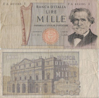 Italy 1000 Lire 1969 P-101a Banknote Europe Currency Italie Italien #5173 - 1000 Liras