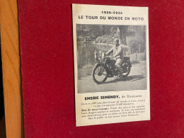 CPA -MOTO -LE TOUR DU MONDE EN MOTO 1929-1935 -EMERIC SEMENDY DE ROUMANIE - Motorfietsen