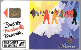 CARTE-PUBLIC-1989-F51.V1-50U-SC 4-on-1989-FROMANGER-BASTILLE-V° N° 6 Pe 104926 D Frappe-UTILISEE-TBE/RARE - 1989