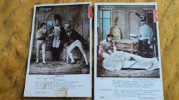 3 CPA  THEATRE L AIGLON ROSTAND DUC METTERNICH FLAMBEAU HARTMANN  ELD ACTRICE SARAH BERNHARDT PHOTO LACROIX PARIS 1909 - Theatre