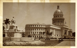 Cuba, HAVANA, Capitolio Desde La Fuente De La India (1920s) RPPC Postcard - Cuba