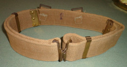 Cinturone Combattimento In Canapa Kaki Anni 70 - Esercito Italiano - Vintage - Italian Army Belt - Vintage (rif.273) - Equipement