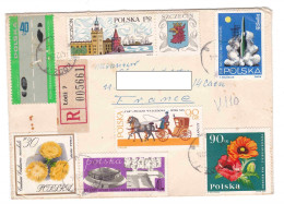POLOGNE Enveloppe  ( N°4 ) Multi Timbres - Briefe U. Dokumente