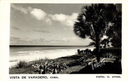 Cuba, VARADERO, Beach Scene (1950s) V. Aton RPPC Postcard - Cuba
