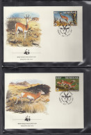SENEGAL  875-878, 4 FDC, WWF, Weltweiter Naturschutz: Damagazelle, 1986 - Senegal (1960-...)