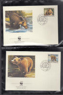 JUGOSLAWIEN  2260-2263, 4 FDC, WWF, Weltweiter Naturschutz: Braunbär, 1988 - FDC