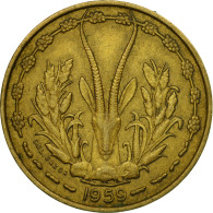 Monnaie, West African States, 10 Francs, 1959, Paris, TTB, Aluminum-Bronze, KM:1 - Costa De Marfil