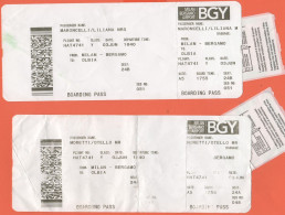 Air Horizont - HAT4741 - Bergamo-Olbia - Lotto Di 2 - Carta D'Imbarco - Boarding Pass - Europe