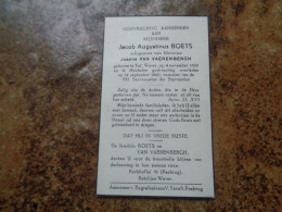 Doodsprentje/Bidprentje  Jacob Augustinus BOETS   Kat.Waver 1890-1960 Mechelen  (Echtg Joanna VAN VAERENBERGH) - Religion & Esotérisme