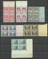 BELGIUM Belgique 1915 Le Sou Du Mutile For The Mained Soldiers Advertising Stamps As 4-blocks MNH - Erinnofilia [E]