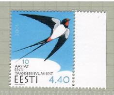 Estonia 2001, Bird, Birds, 1v, MNH** - Golondrinas