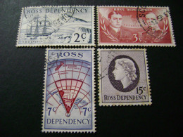 Ross Dependency 1967 Decimal Currency Definitive Stamps Set Of 4 (SG 5-8) - Used - Used Stamps