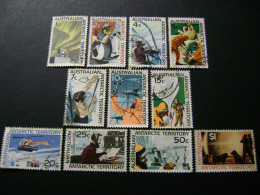 Australian Antarctic Territory 1967-1968 Decimal Currency Definitive Stamps Set Of 11 (SG 8-18) - Used - Usati