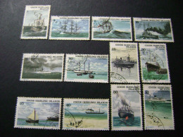 Cocos (Keeling) Islands - 1976 Ships Definitive Stamps Set Of 12 (SG 20-31) - Used [Sale Price] - Cocos (Keeling) Islands