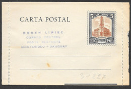 Uruguay: Intero, Stationery, Entier, Palazzo Delle Poste, Post Office Building, Bâtiment Du Bureau De Poste - Altri & Non Classificati